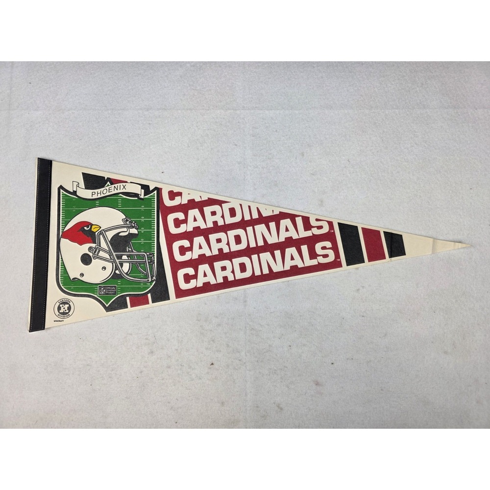 Vintage NFL Phoenix Cardinals 1990's Pennant w/ Helmet and Logo Size 30" x 12"